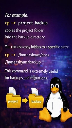 Linux cp -r Command Explained in 30 Seconds 🔥 | #Shorts