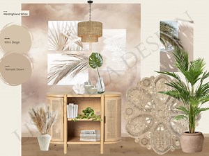 Boho Beachy Foyer - Design Board/sample Board   Shopping List - Pre-designed Interior Guide - Earth Tones, Shades of Brown - Etsy Australia