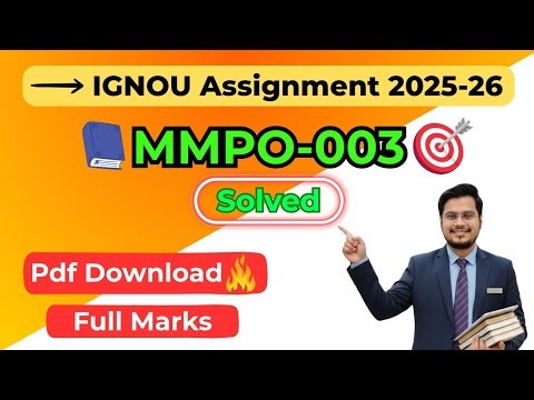 MMPO 003 Solved Assignment 2025-26 English Medium