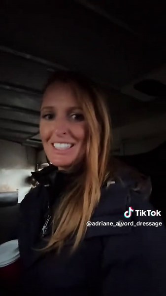 Let the journey begin ✈️ 🥹. 5* US Equestrian Open, here we come ! Selfie, Zeppy, @Laine Ashker Eventing&Dressage , and I are Thermal, California bound 😎 #horses #horsetravel #dressage #equestrian