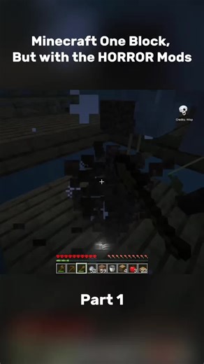 Minecraft One Block Experience with Horror Mods