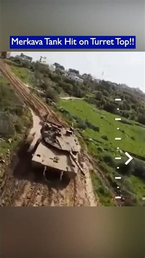 Israeli Merkava Mk. IV Tank Hit by FPV Drone on Turret Top!!