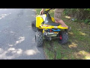 LT80 with FMF exhaust walk around/ride