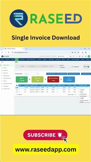 Download Invoice in 1 Click ⚡ | Raseed Billing Software Demo