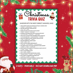 Christmas Trivia Quiz Game, Printable Christmas Family Game, Festive Season Games, Holiday Party Game, Christmas Printable Party Quiz Game - Etsy Australia