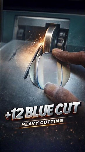 + 12 Blue Cut Lens Heavy Cutting | How To Cutting High Power Lens