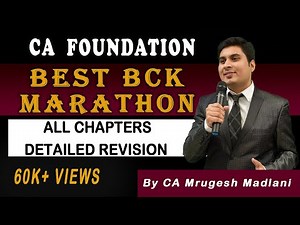 CA Foundation | BCK MARATHON Revision | BCK Amended All Chaps Detailed Revision | December 23