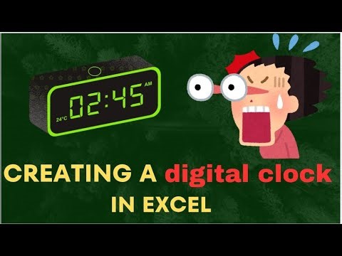 Creating a digital clock in Excel | Excel trick | Excel function | Excel formula | Excel tips