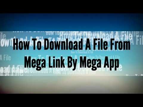 How To Download A File From Mega Link By Mega App