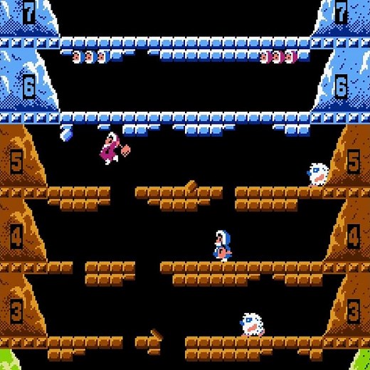 Ice Climber 4K #HQ intro+music themes+gameplay 2 players #NES classic best #quality #remastered 1985