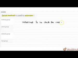 Zeisel method is used to estimate `:`