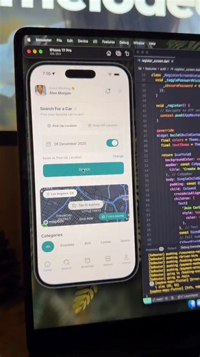 The Flutter Lover on Instagram: "✨ Launch Your Car Rental or Car Marketplace App in DAYS with CarZone – Flutter UI Kit! 🚗📍 Stop wasting months building from scratch. CarZone is a production-ready Flutter UI Kit designed for modern car rental & marketplace apps. ✅ 45+ Pre-built Screens (Auth, Booking Flow, Marketplace, Chat, Profile & more) ✅ Full Mapbox Integration (car discovery, live rental tracking, location picker) ✅ Modern Flat Design inspired by top industry apps ✅ Rental + Car Marketpla