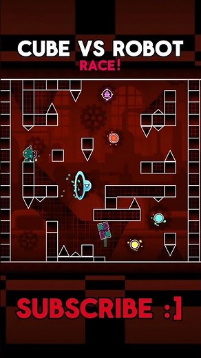 CUBE Vs. ROBOT: Who wins? | Geometry Dash 2.2 #shorts