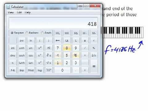 Frequency of a Piano Note