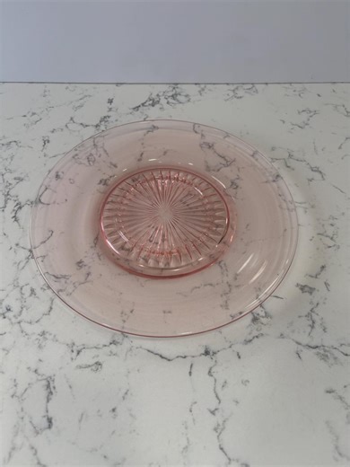 Vintage Pink Depression Glass 10in Dinner Plate - Etsy