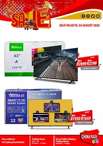 🔥 Upgrade your home entertainment with iStar TVs! ✨ 43" iStar LED TV – Was R2899, NOW only R2599! ✨ 32" iStar Smart TV – Was R1950, NOW just R1650! 📺 Crystal-clear picture. 📲 Smart features you’ll love. 💰 Big quality at small prices! | China Plaza Umbilo