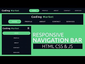 Responsive Navigation Bar using HTML CSS and Javascript