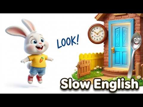 Bunny Opens The Magic Door! What Is Inside The House? | A2 English Listening