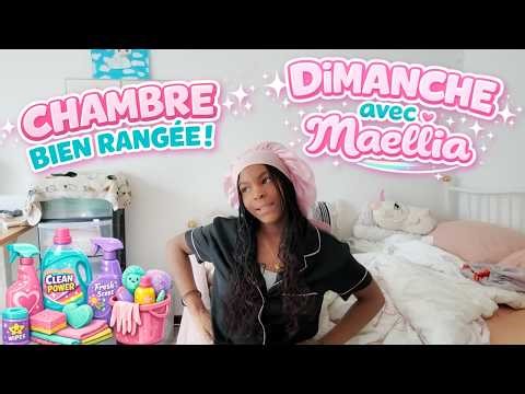 SUNDAY with MAELLIA, tidying her teen bedroom and skincare! Clean with me vlog