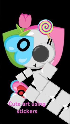 cute character using stickers