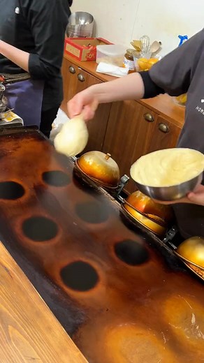 Fluffy Three-tiered pancakes 🥞 #pancakes #pancakeslover #streetfood #foodie | Street Foods Videos