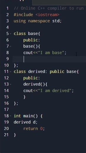 Single Inheritance|#coding #programming #asthetic #vibecoding #techtaught #cpp #programminglanguage