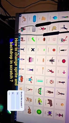 Hello guys today im showing you how change background and sprite in scratch pls like and subscribe.🥰