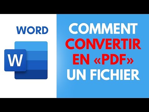 Comment CONVERTIR un document WORD EN PDF [Formation Word Gratuite]