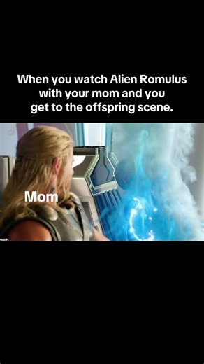 When you watch Alien Romulus with your mom and get to the offspring scene￼ #alien #alienromulus