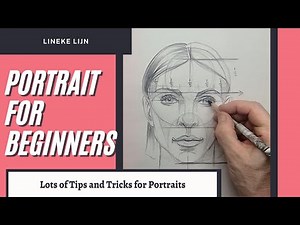 Portrait drawing for beginners with charcoal or graphite pencil