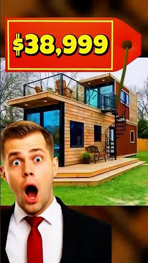 Two-Story Amazon Prefab Cabin Home with Deck