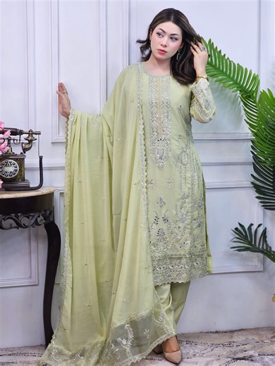 New Arrival Exclusive Party Suits(Unstitched) | Out Fit