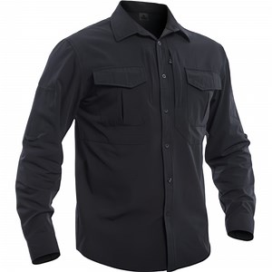 [Hot Item] Men's T-Shirt Tactical Sports Work Uniform Clothes Shirts Security Guard Polo Shirt