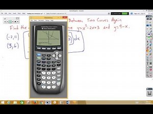 Using your calculator to find area between two curves again