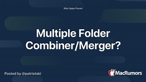 Multiple Folder Combiner/Merger?