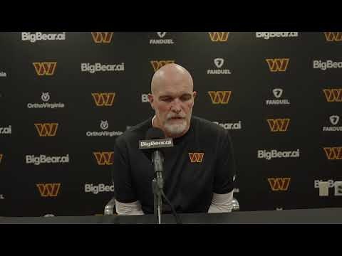 HC Dan Quinn Speaks to the Media the Day After the Loss to the Lions | Washington Commanders