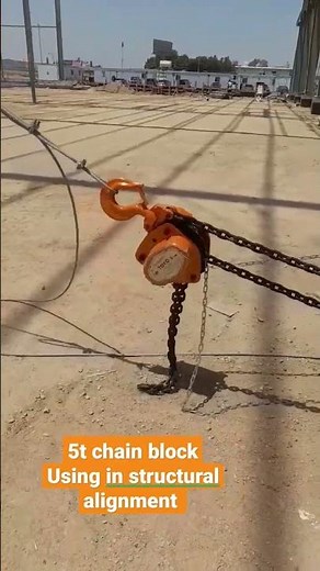 easy way how to align the structural frame using 5t chainblock