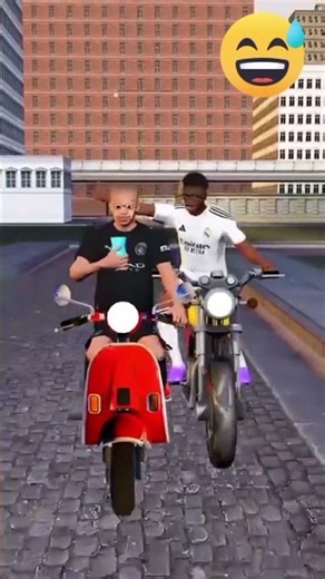 Crazy Bike Ride Animation 😂 | Funny AI Cartoon Chase on the Streets 🏍️#animation #shorts