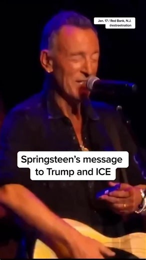 Bruce Springsteen has a message for President Trump and ICE at the Light of Day concert in Red Bank, New Jersey. #music #trump #springsteen | MS NOW