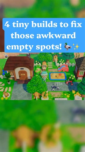 4 Quick Filler Builds for ANY Animal Crossing Island! 🪵 #acnh #animalcrossing #shorts