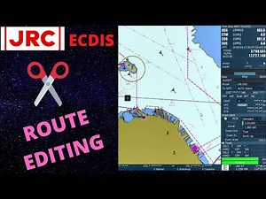 JRC ECDIS 901b/2000 SERIES-PART 2/5= ROUTE EDITING , SHIP SETTING