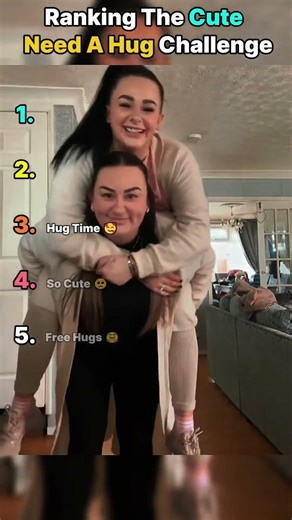 Ranking The Best/Funniest You Need A Hug trend moments 🤗 #shorts #hugchallenge #couplegoals #funny