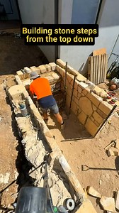 In this video I’m building a set of sandstone steps. I’m building them from the top down. It’s been nice to get back on the sandstone for a bit, it’s so easy to work with, easy to cut, smooth, it calls me daddy, and I like that. I’m using a super sawn sandstone from @stonehengebeltana8 and working with @ocdlandscapes_1 on this project. #sandstone #mason #masonry #stonemason #construction #building #canberra #maga | Ivey Masonry