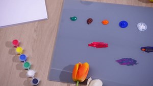 Nuanchu 1 Set Large Handy Glass Oil Paint Palette Included 17 x 12.13 Inches Airtight Stay Wet Palette Container and 16.7 x 11.8 Inches Tempered Glass, Keeps Paint Fresh, Ideal for Travel (Grey)