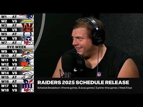 Raiders 2025 Schedule Release Roundtable | NFL