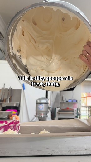 This is the moment we pour the batter into the tray #gallobakery #LamingtonLovers #BehindTheScenes #WarrnamboolEats #SatisfyingPour #BakeryLife #viral #trendingreel #fypシ | Gallo Bakery