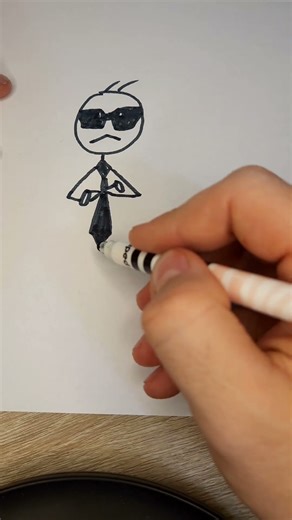 Drawn Agent Stickman #drawing #stickman #agent