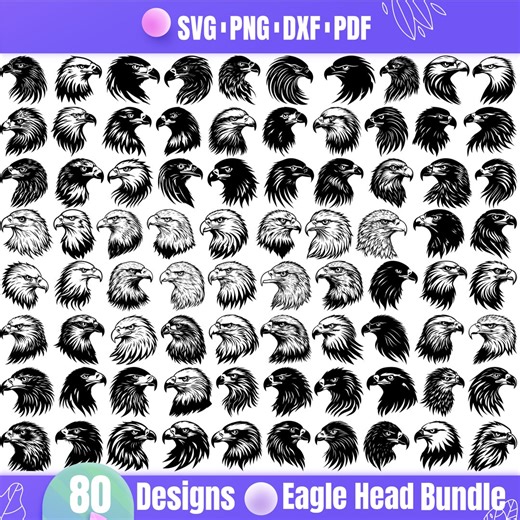 High Quality Eagle Head SVG Bundle, Eagle Head Dxf, Eagle Head Png, Eagle Head Vector, Eagle Head Clipart, Eagle Svg, Bald Eagle Svg - Etsy