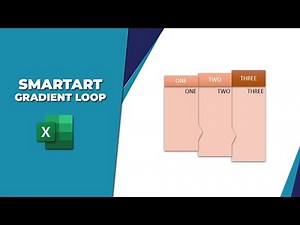 How to change SmartArt colors to gradient loop in Excel