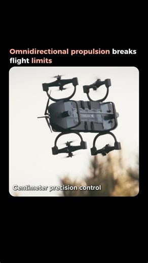 Luminica | AI & Tech Demos on Instagram: "🚁 Omnidirectional propulsion breaks flight limits. Aerix Systems developed a gyroscope-inspired drone that controls all three motion axes independently. Full 360-degree roll, pitch, and yaw—no repositioning needed. The AXS-µ1 flips mid-air while maintaining centimeter-level precision. It hits 200 km/h and stays stable in 100 km/h winds. The patented system uses movable rotors that adjust instantly. Sub-degree angular control across all axes. It can fly 